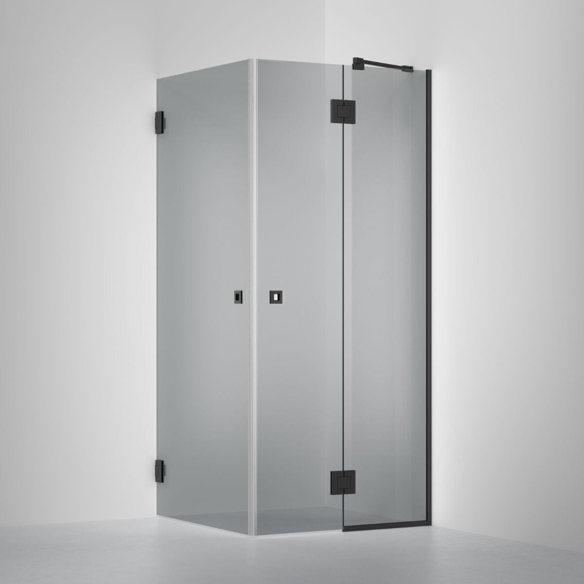 INR Dusjhjørne ARC 14 Frame Måltilpasset Svart matt / Måltilpasset / Grått glass INR Iconic Nordic Rooms Dusjhjørne INR-114103100