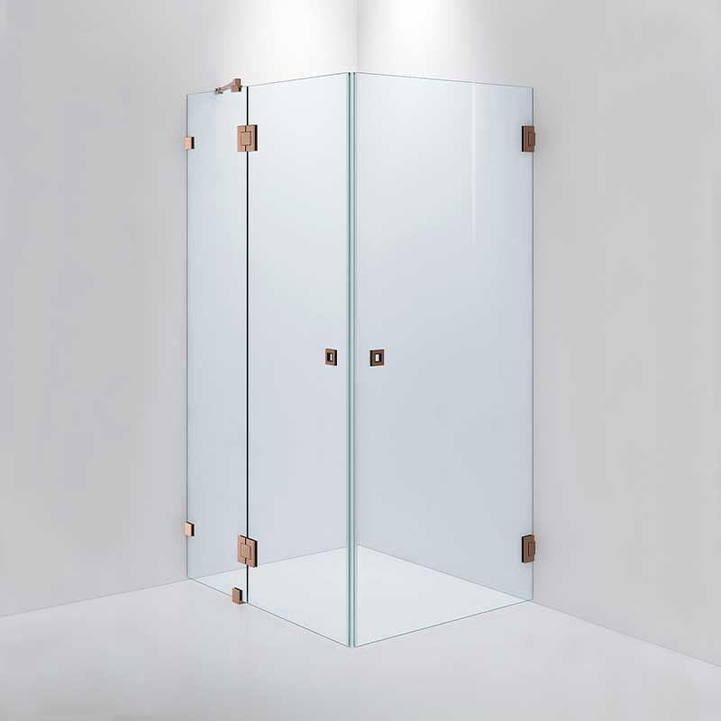 INR Dusjhjørne ARC 14 Måltilpasset Brushed bronze / Måltilpasset / Timeless klart glass INR Iconic Nordic Rooms Dusjhjørne INR-11411600