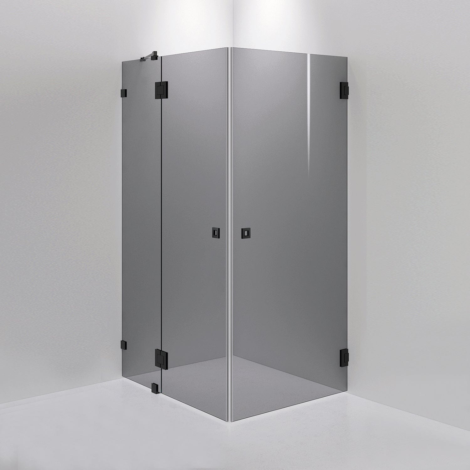 INR Dusjhjørne ARC 14 Måltilpasset Svart matt / Måltilpasset / Grått glass INR Iconic Nordic Rooms Dusjhjørne INR-11403100