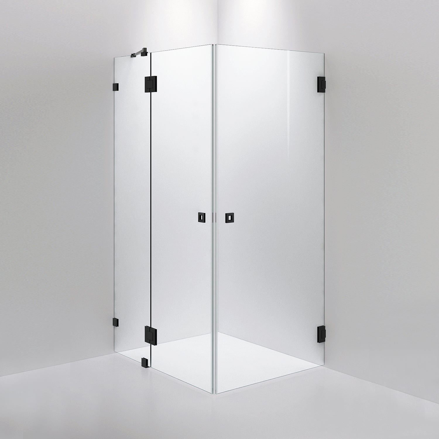 INR Dusjhjørne ARC 14 Måltilpasset Svart matt / Måltilpasset / Opal klart glass INR Iconic Nordic Rooms Dusjhjørne INR-11412100