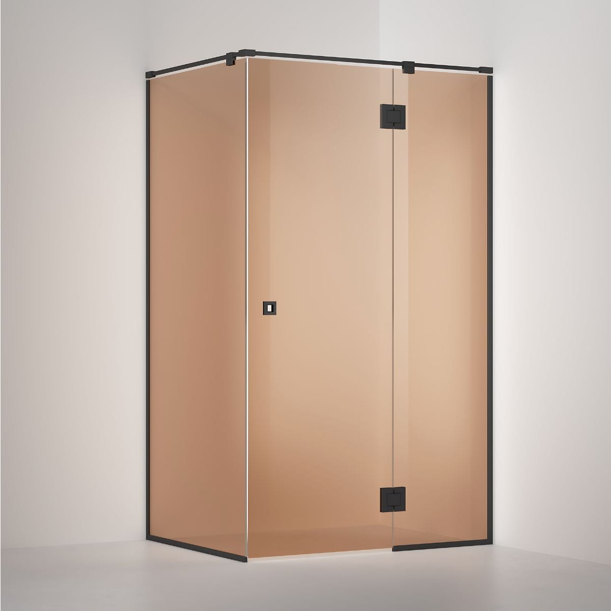 INR Dusjhjørne ARC 15 Frame Måltilpasset Svart matt / Måltilpasset / Bronse glass INR Iconic Nordic Rooms Dusjhjørne INR-115142100