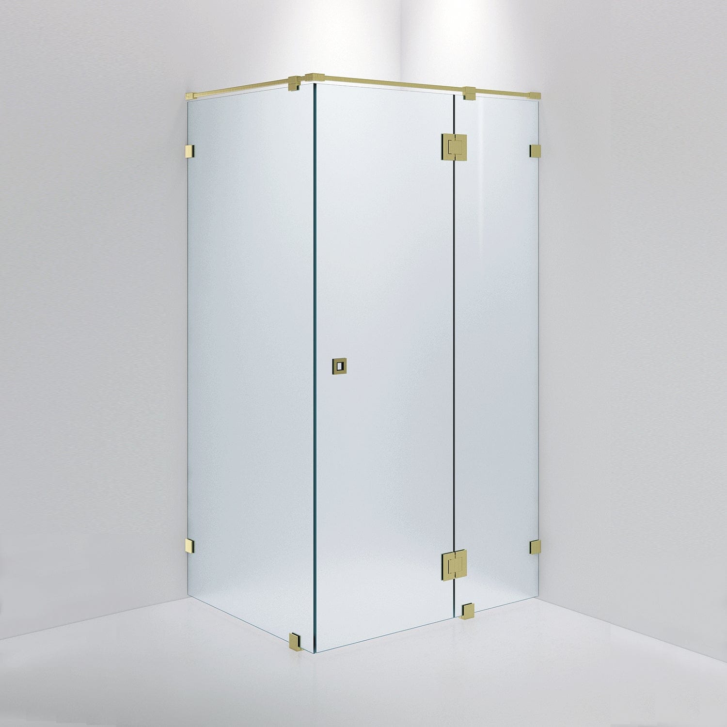INR Dusjhjørne ARC 15 Måltilpasset Brushed brass / Måltilpasset / Frostet glass INR Iconic Nordic Rooms Dusjhjørne INR-11510800