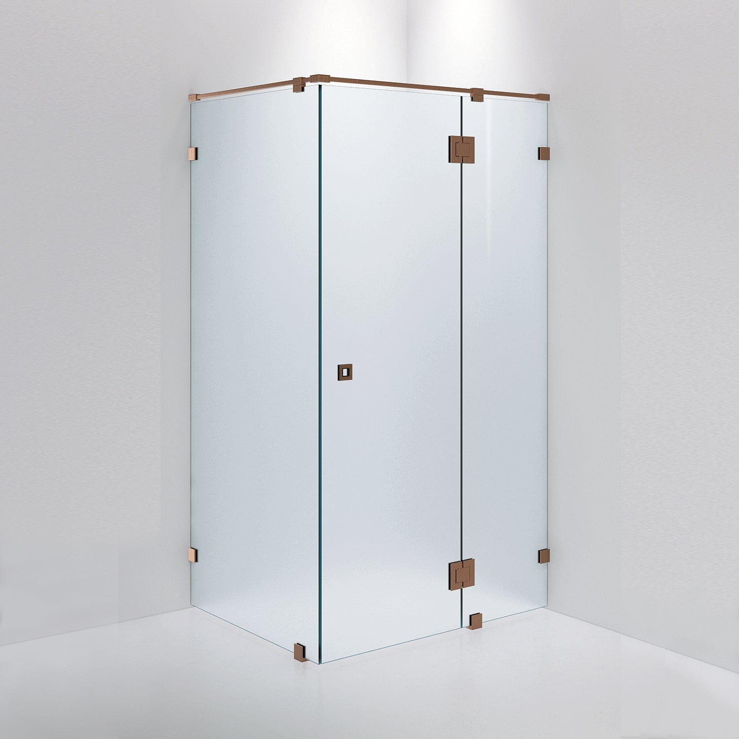 INR Dusjhjørne ARC 15 Måltilpasset Brushed bronze / Måltilpasset / Frostet glass INR Iconic Nordic Rooms Dusjhjørne INR-11510600