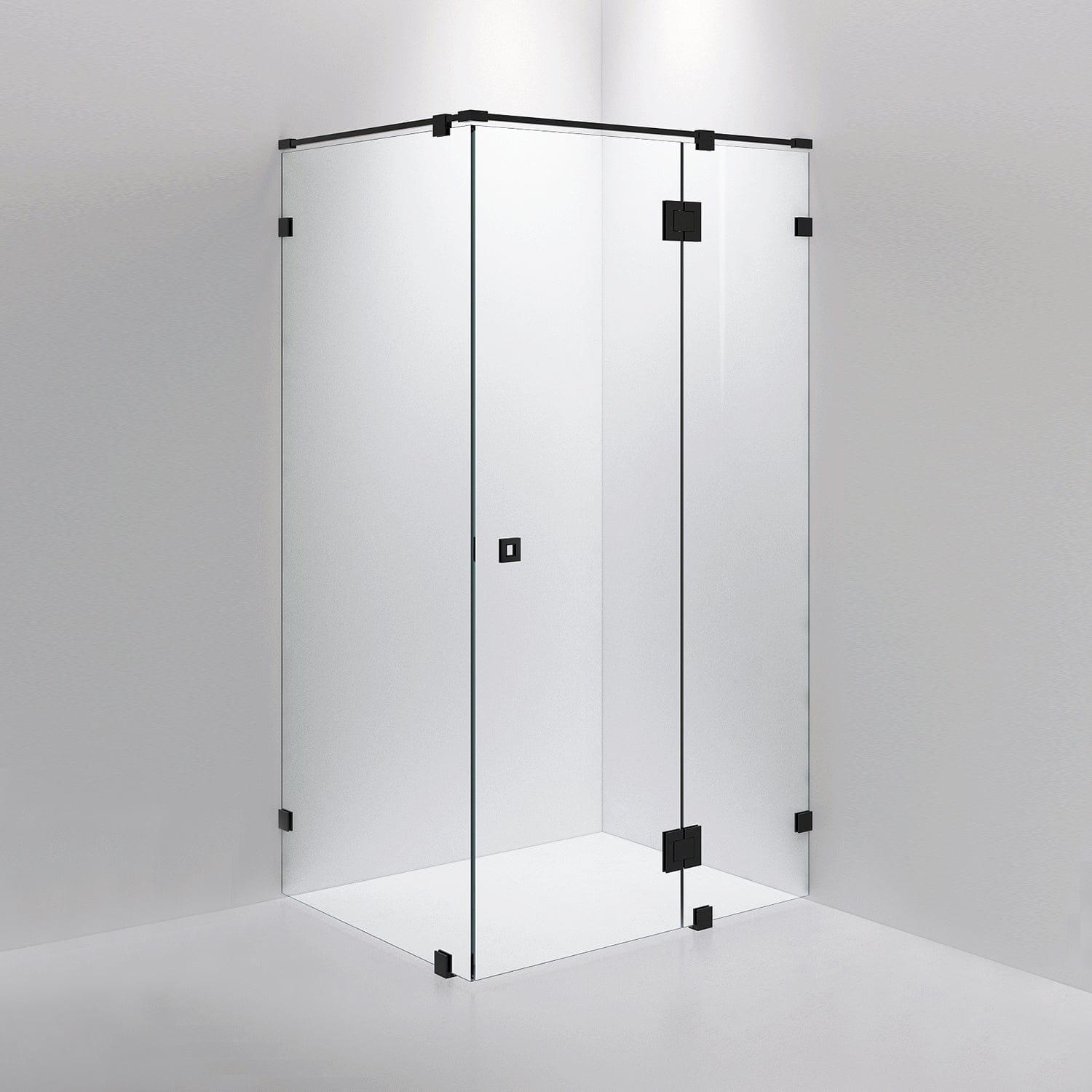 INR Dusjhjørne ARC 15 Måltilpasset Svart matt / Måltilpasset / Opal klart glass INR Iconic Nordic Rooms Dusjhjørne INR-11512100