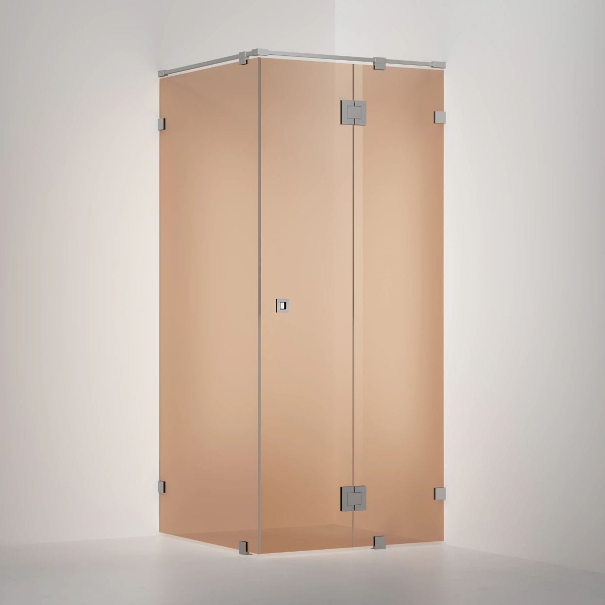 INR Dusjhjørne ARC 15 Original Måltilpasset Brushed stainless / Måltilpasset / Bronse glass INR Iconic Nordic Rooms Dusjhjørne INR-11542400