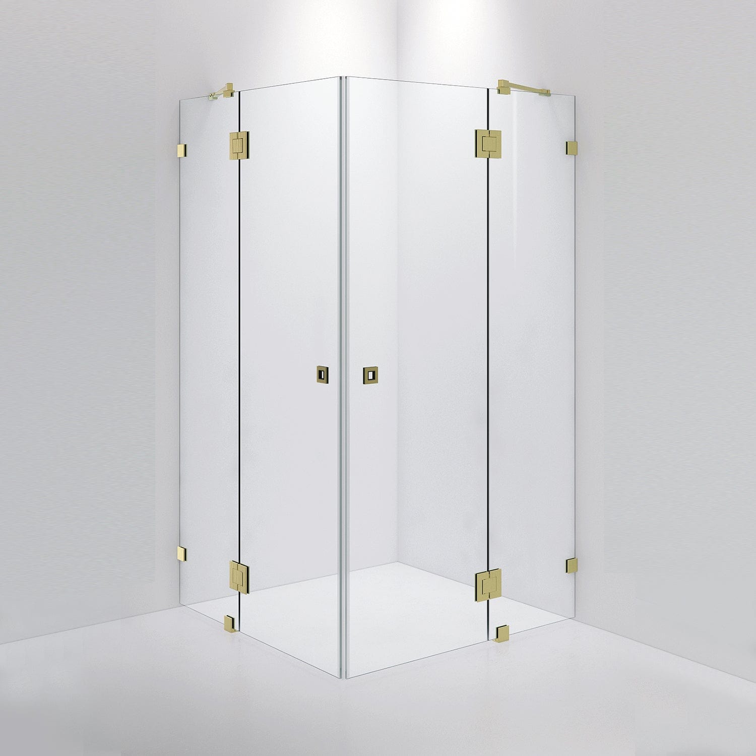 INR Dusjhjørne ARC 16 Måltilpasset Brushed brass / Måltilpasset / Opal klart glass INR Iconic Nordic Rooms Dusjhjørne INR-11612800