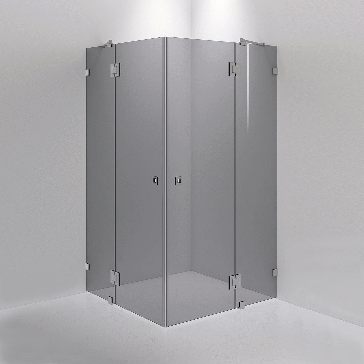 INR Dusjhjørne ARC 16 Måltilpasset Brushed stainless / Måltilpasset / Grått glass INR Iconic Nordic Rooms Dusjhjørne INR-11603400