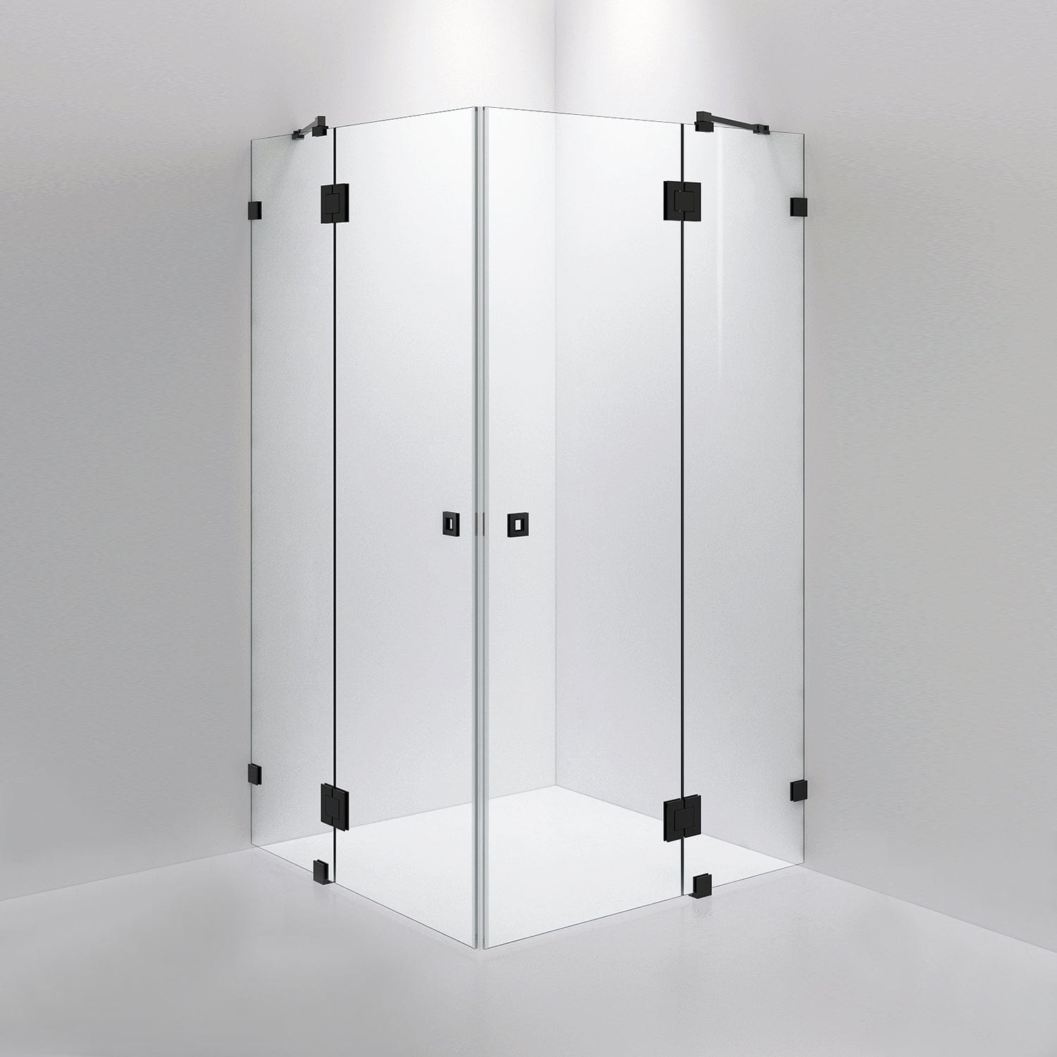 INR Dusjhjørne ARC 16 Måltilpasset Svart matt / Måltilpasset / Opal klart glass INR Iconic Nordic Rooms Dusjhjørne INR-11612100