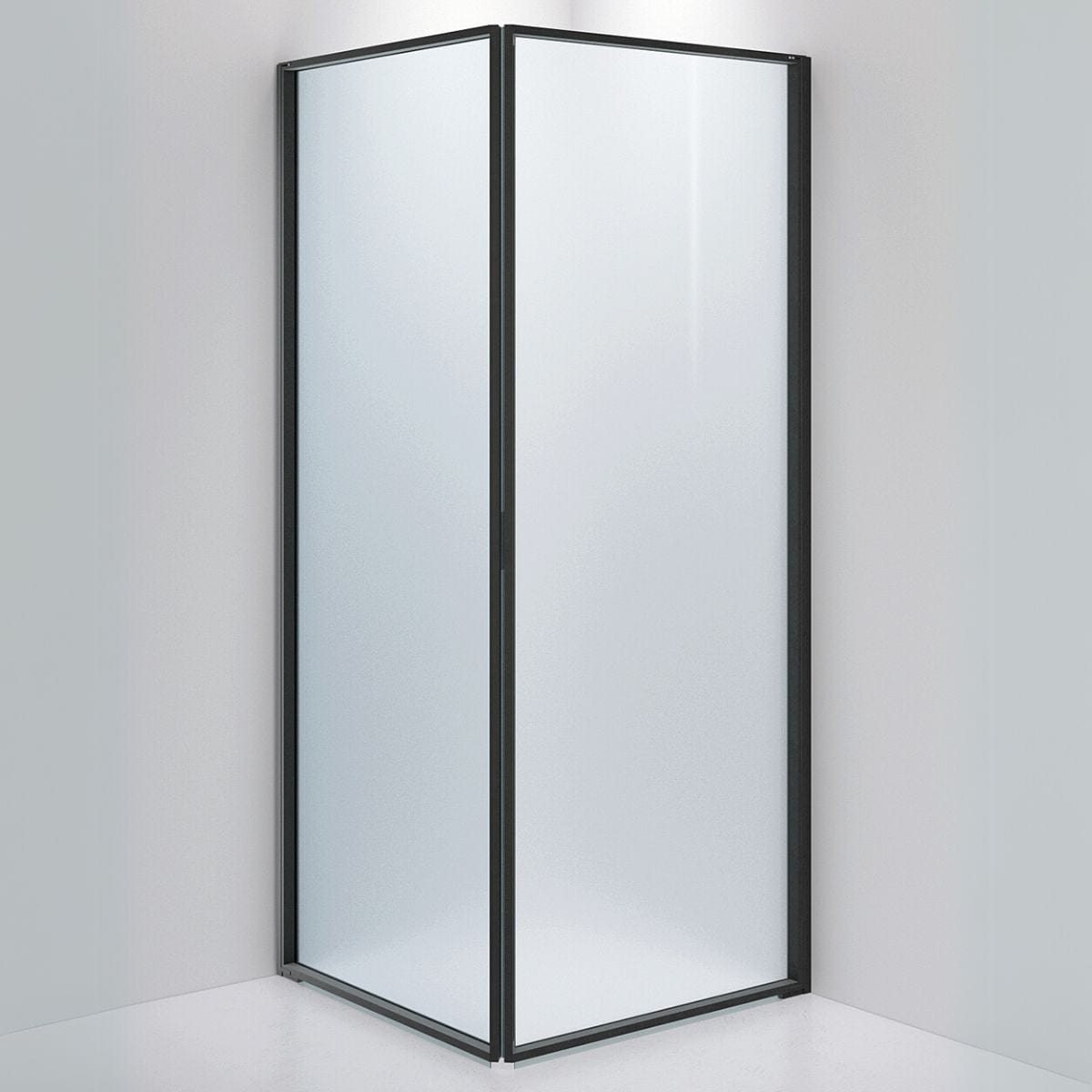 INR Dusjhjørne EDGE 12 900x900 mm / Matt svart / Frostet glass INR Iconic Nordic Rooms Dusjhjørne INR-212010199