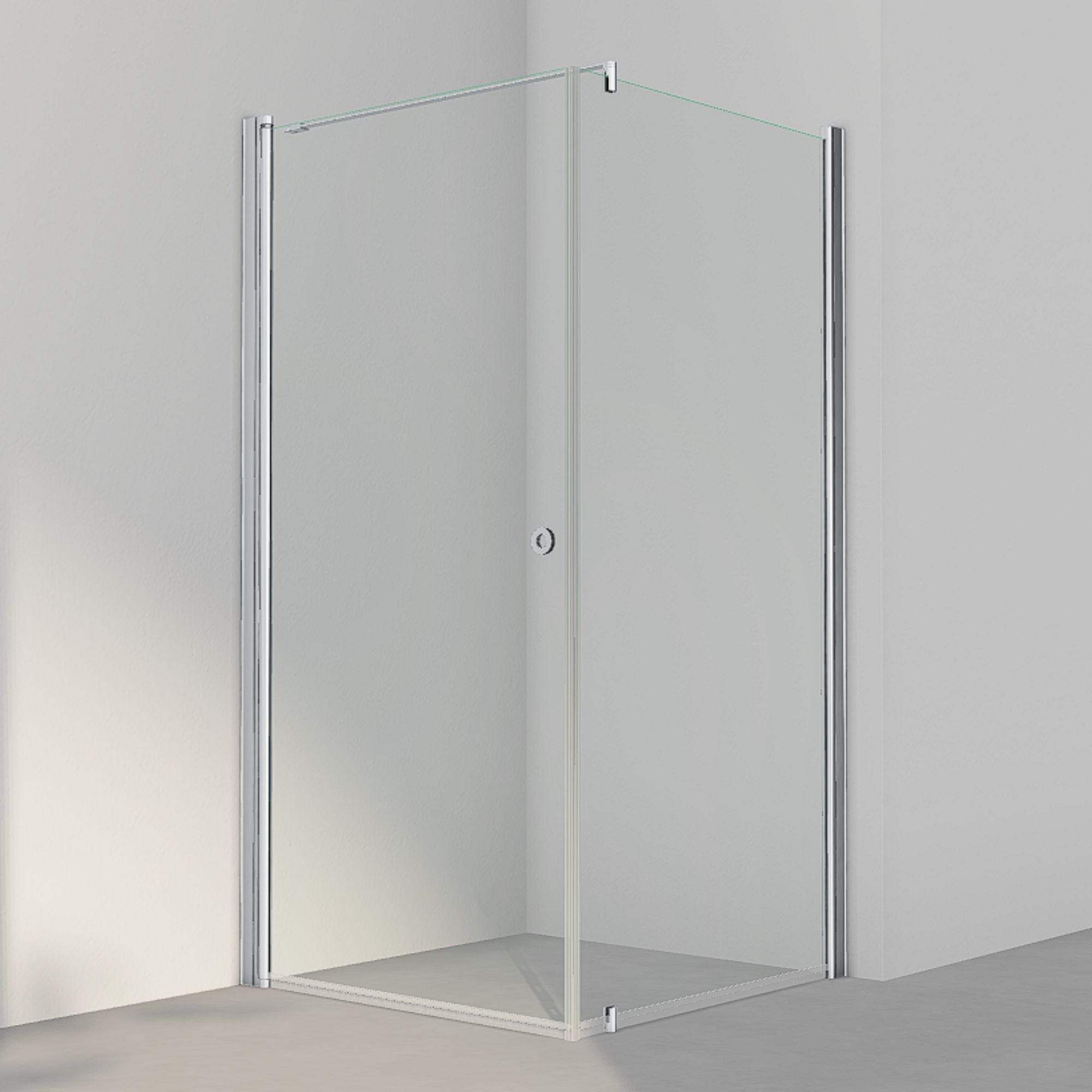 INR Dusjhjørne LINC 13 Original Matt aluminium / 100x100cm / Klart glass INR Iconic Nordic Rooms Dusjhjørne INR-51302911