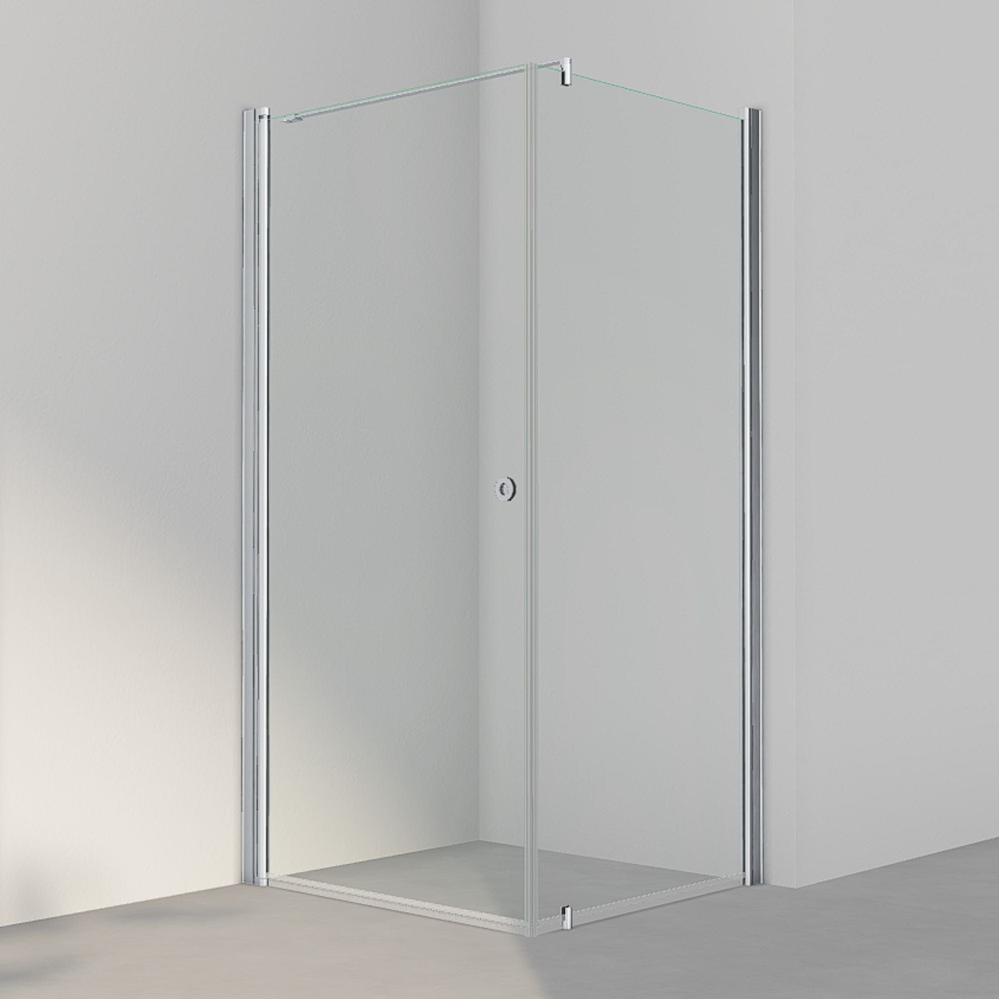 INR Dusjhjørne LINC 13 Original Matt aluminium / 100x90cm / Klart glass INR Iconic Nordic Rooms Dusjhjørne INR-51302919