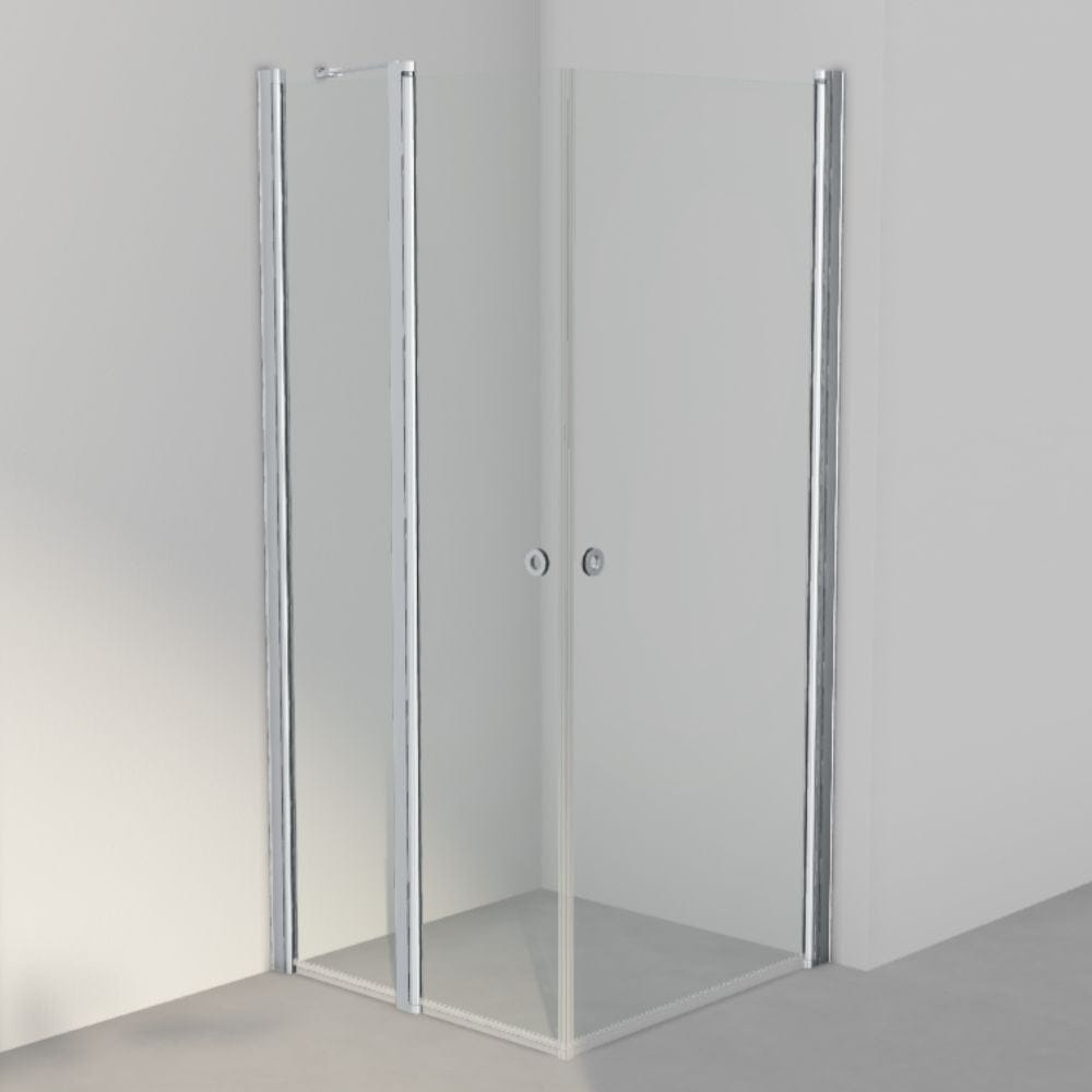 INR Dusjhjørne LINC 14 Original Måltilpasset Matt aluminium / Måltilpasset - høyre / Klart glass INR Iconic Nordic Rooms Dusjhjørne INR-514202900