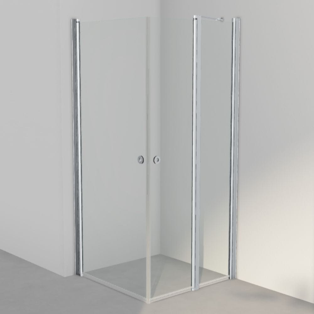 INR Dusjhjørne LINC 14 Original Måltilpasset Matt aluminium / Måltilpasset - venstre / Timeless klart glass INR Iconic Nordic Rooms Dusjhjørne INR-514111900