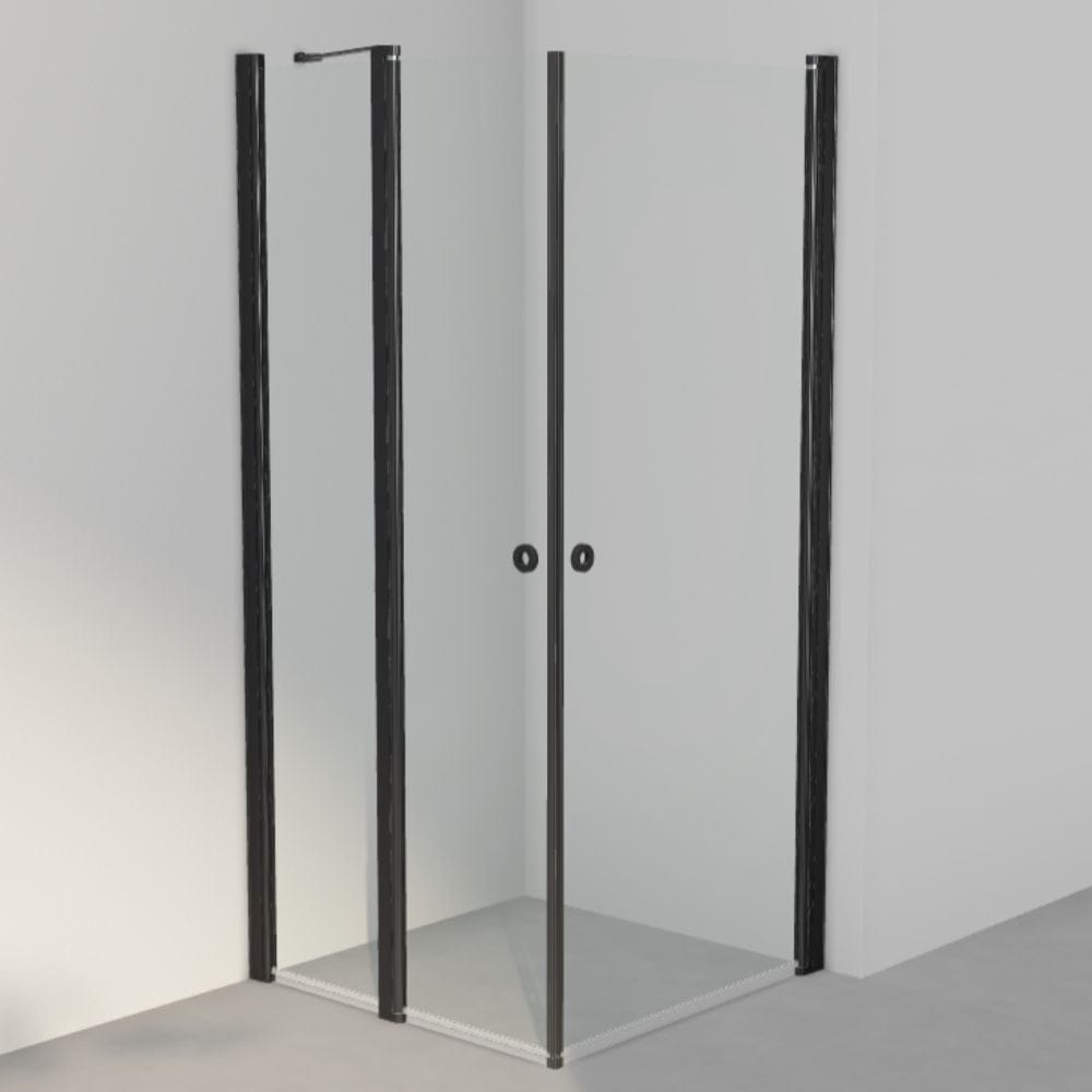 INR Dusjhjørne LINC 14 Original Måltilpasset Svart matt / Måltilpasset - høyre / Klart glass INR Iconic Nordic Rooms Dusjhjørne INR-514202100