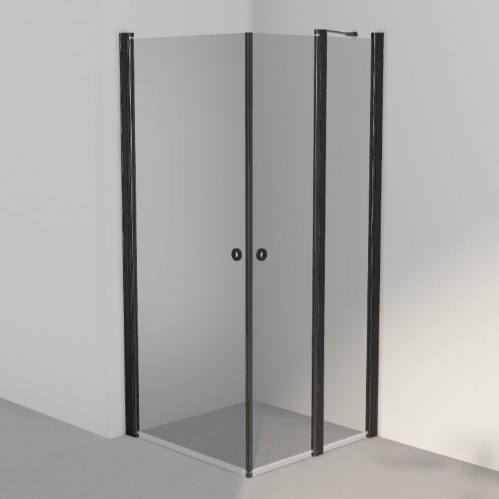 INR Dusjhjørne LINC 14 Original Måltilpasset Svart matt / Måltilpasset - venstre / Grått glass INR Iconic Nordic Rooms Dusjhjørne INR-514103100