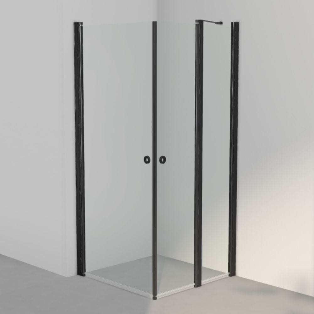 INR Dusjhjørne LINC 14 Original Måltilpasset Svart matt / Måltilpasset - venstre / Timeless klart glass INR Iconic Nordic Rooms Dusjhjørne INR-514111100