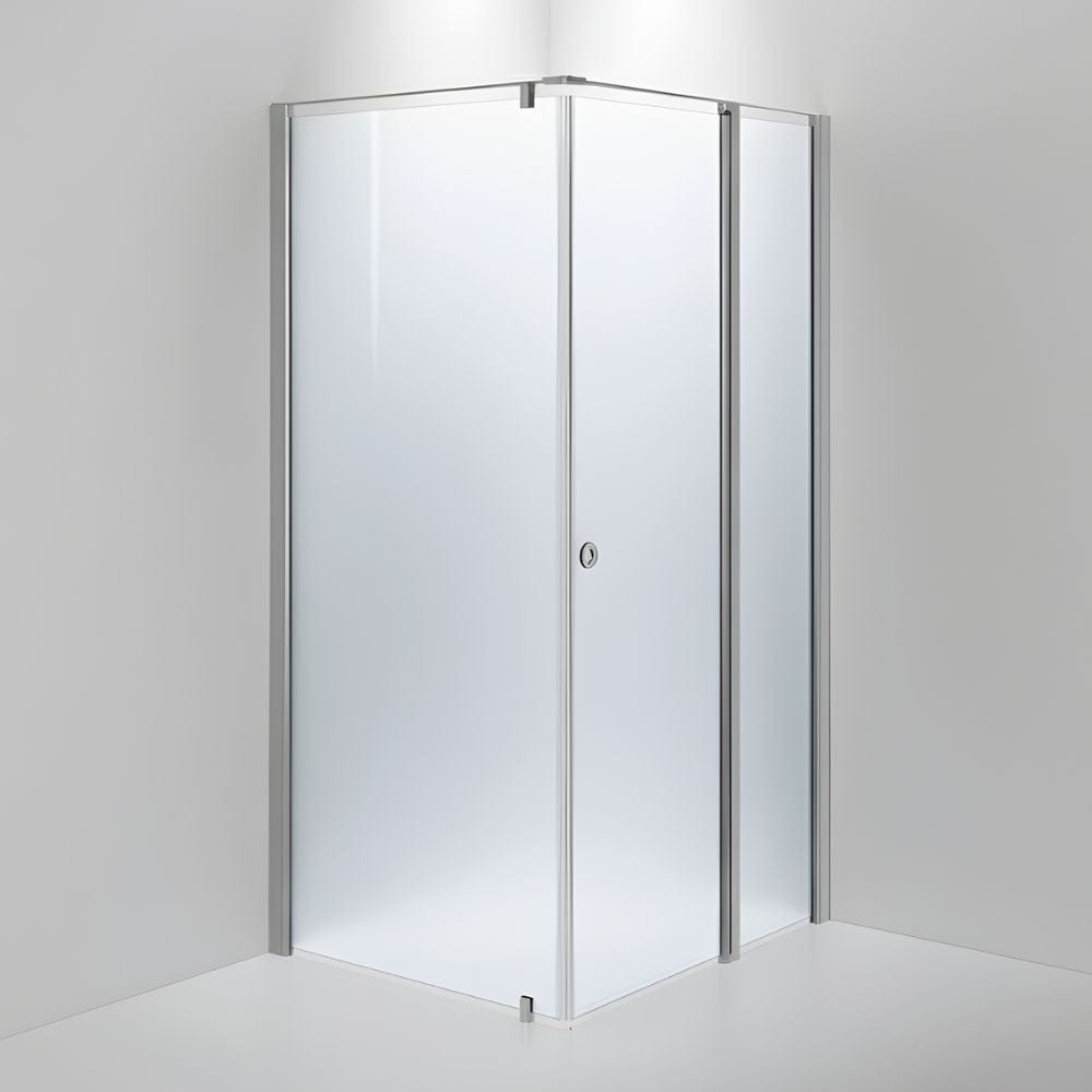 INR Dusjhjørne LINC 15 Original Måltilpasset Matt aluminium / Måltilpasset - høyre / Frostet glass INR Iconic Nordic Rooms Dusjhjørne INR-515210900