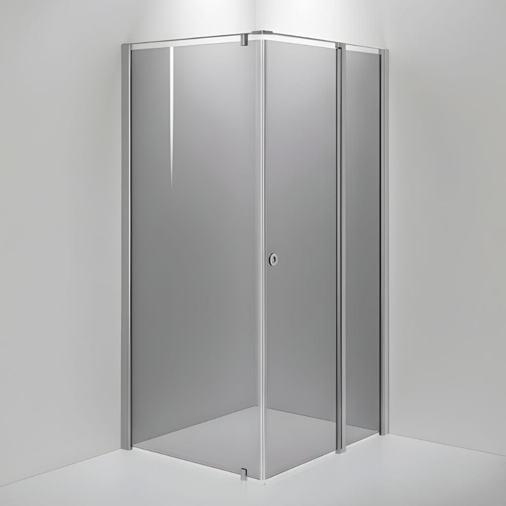 INR Dusjhjørne LINC 15 Original Måltilpasset Matt aluminium / Måltilpasset - høyre / Grått glass INR Iconic Nordic Rooms Dusjhjørne INR-515203900