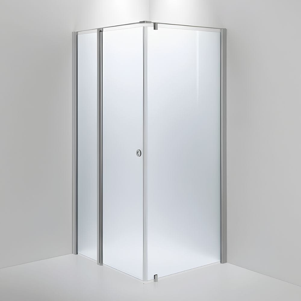 INR Dusjhjørne LINC 15 Original Måltilpasset Matt aluminium / Måltilpasset - venstre / Frostet glass INR Iconic Nordic Rooms Dusjhjørne INR-515110900