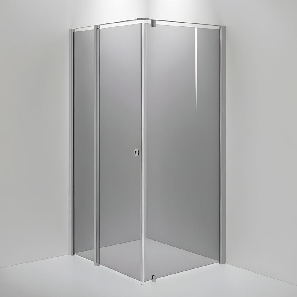 INR Dusjhjørne LINC 15 Original Måltilpasset Matt aluminium / Måltilpasset - venstre / Grått glass INR Iconic Nordic Rooms Dusjhjørne INR-515103900