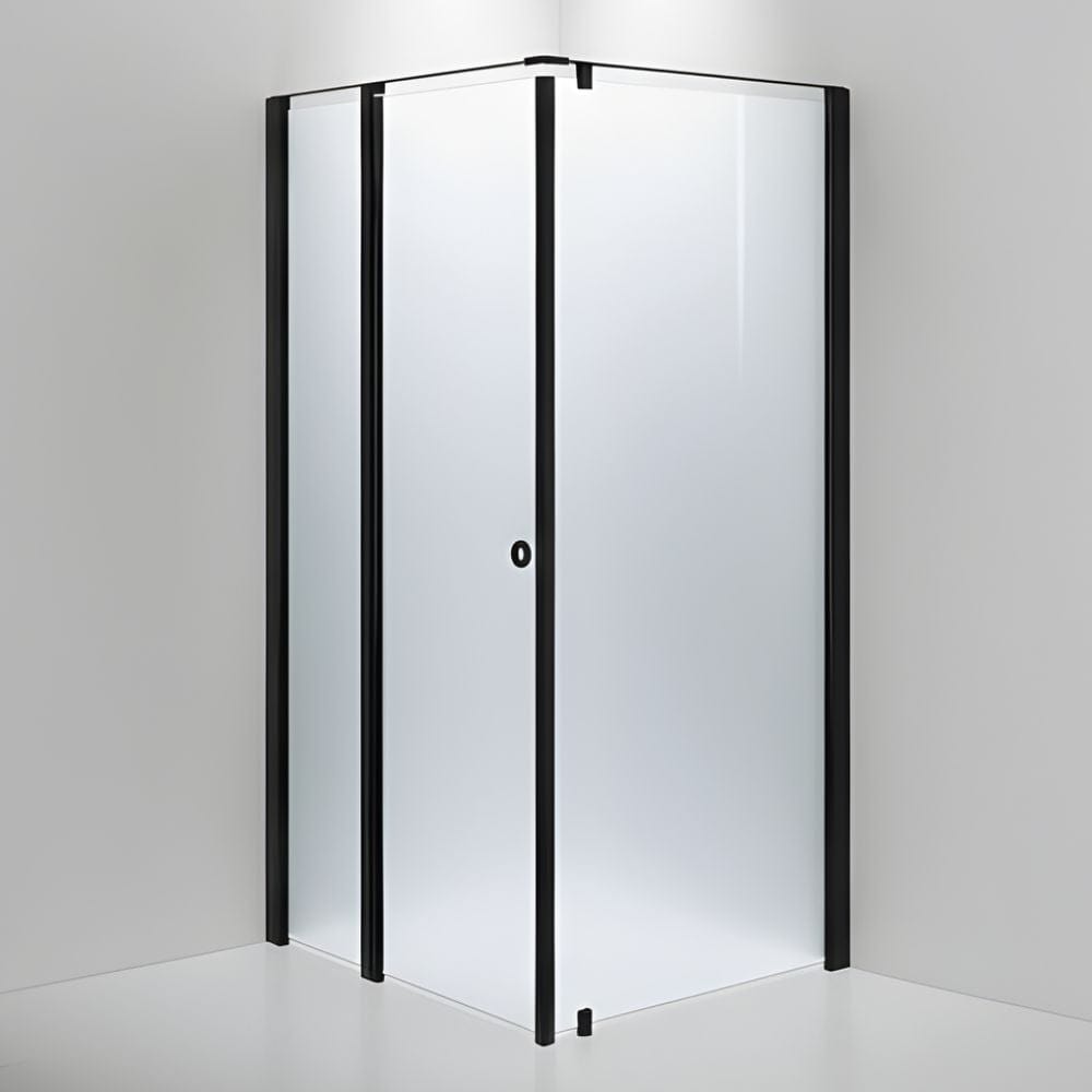 INR Dusjhjørne LINC 15 Original Måltilpasset Svart matt / Måltilpasset - venstre / Frostet glass INR Iconic Nordic Rooms Dusjhjørne INR-515110100