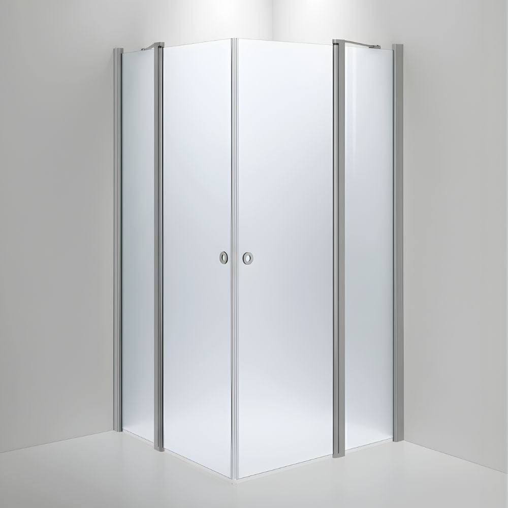 INR Dusjhjørne LINC 16 Original Måltilpasset Matt aluminium / Måltilpasset / Frostet glass INR Iconic Nordic Rooms Dusjhjørne INR-51610900