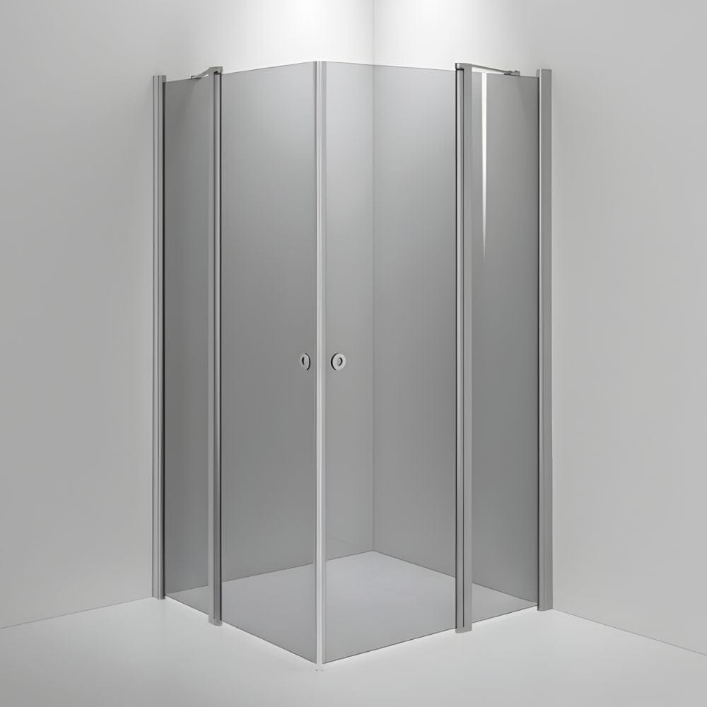 INR Dusjhjørne LINC 16 Original Måltilpasset Matt aluminium / Måltilpasset / Grått glass INR Iconic Nordic Rooms Dusjhjørne INR-51603900