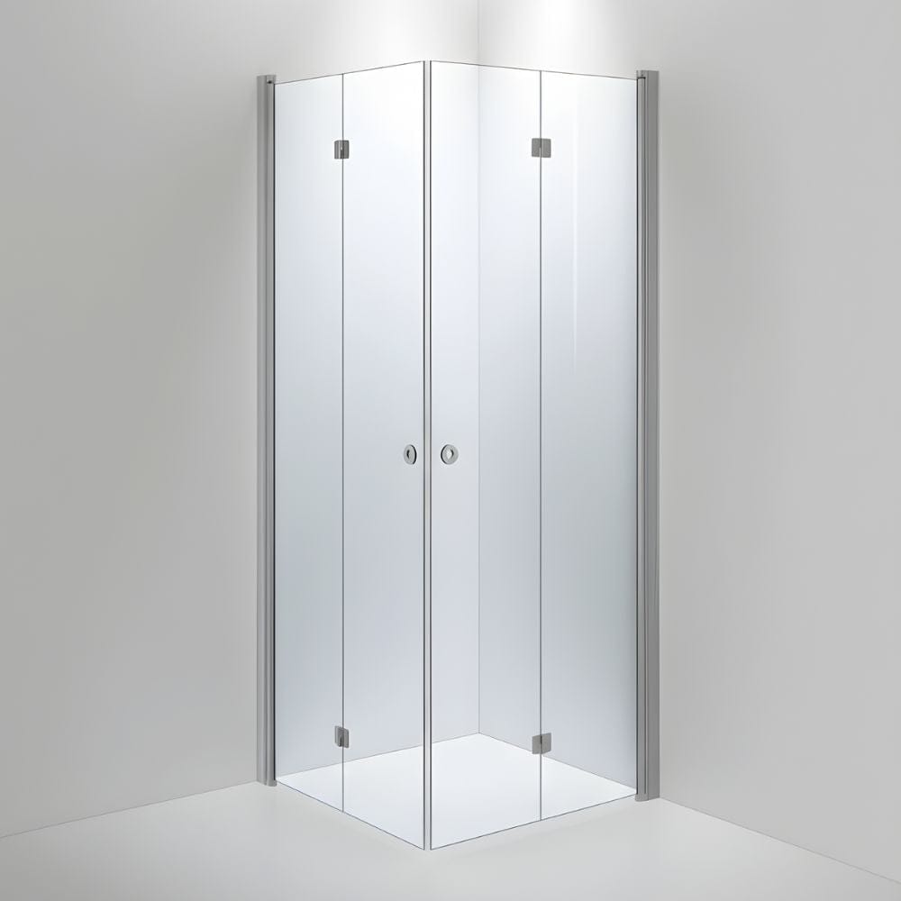 INR Dusjhjørne LINC ANGEL Flex Måltilpasset Matt aluminium / Måltilpasset / Klart glass INR Iconic Nordic Rooms Dusjhjørne INR-512102900