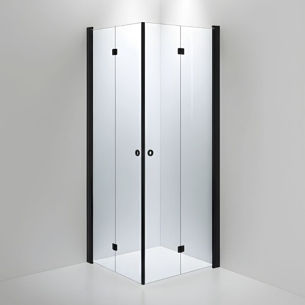 INR Dusjhjørne LINC ANGEL Flex Måltilpasset Svart matt / Måltilpasset / Klart glass INR Iconic Nordic Rooms Dusjhjørne INR-512102100