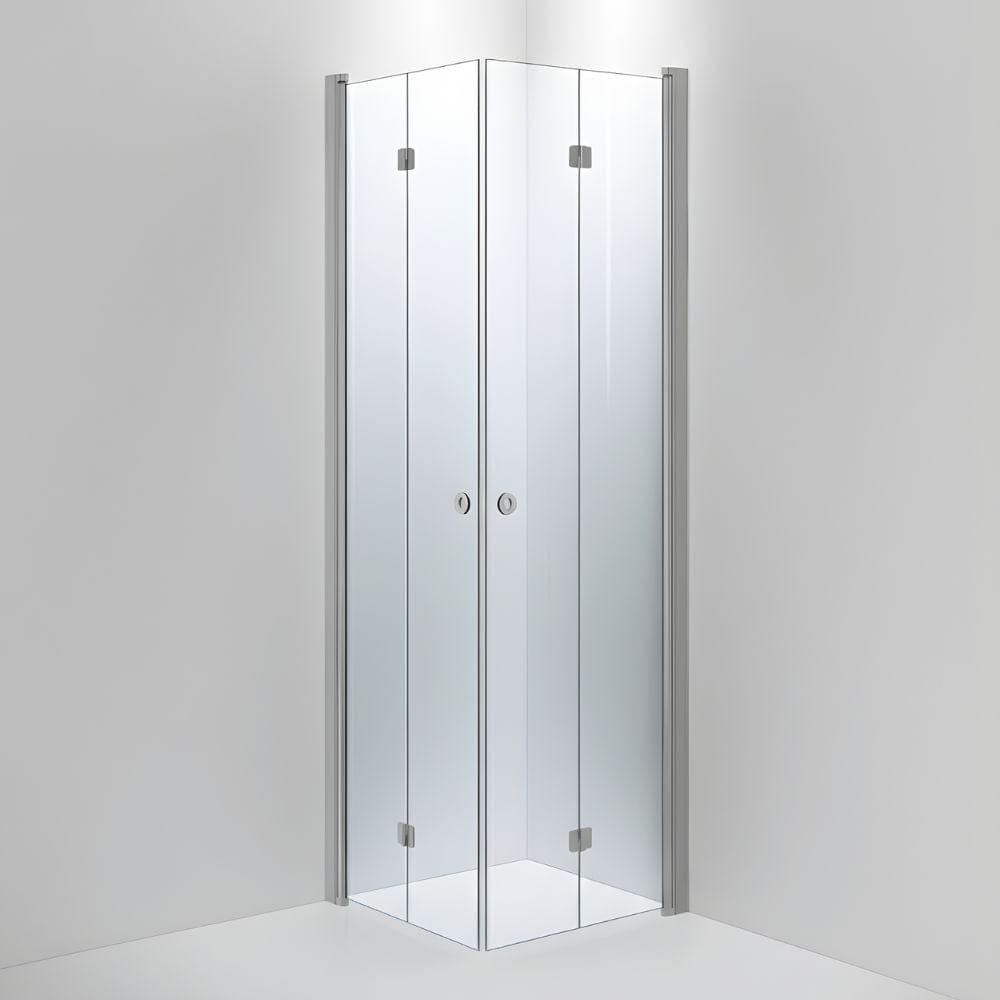 INR Dusjhjørne LINC Angel Flex Standardmål Matt aluminium / 70x70cm / Klart glass INR Iconic Nordic Rooms Dusjhjørne INR-512102977