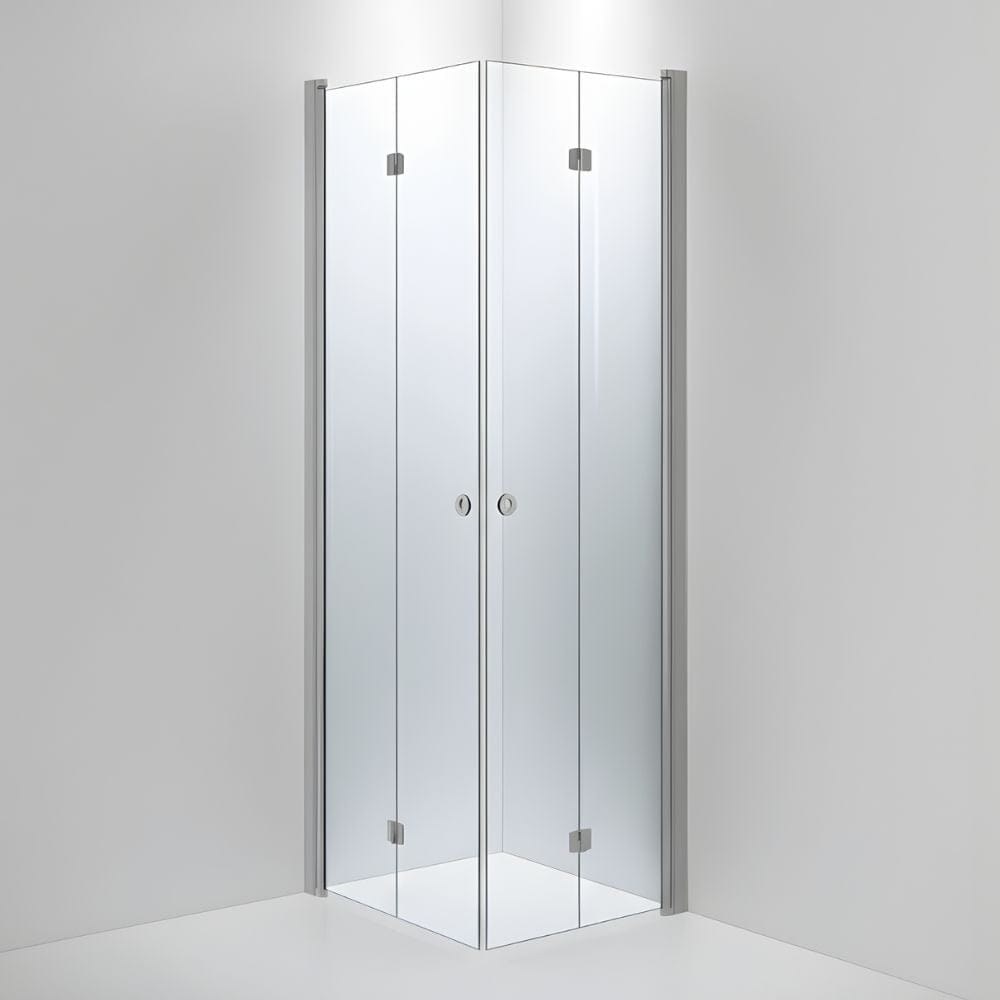 INR Dusjhjørne LINC Angel Flex Standardmål Matt aluminium / 80x70cm / Klart glass INR Iconic Nordic Rooms Dusjhjørne INR-512102987