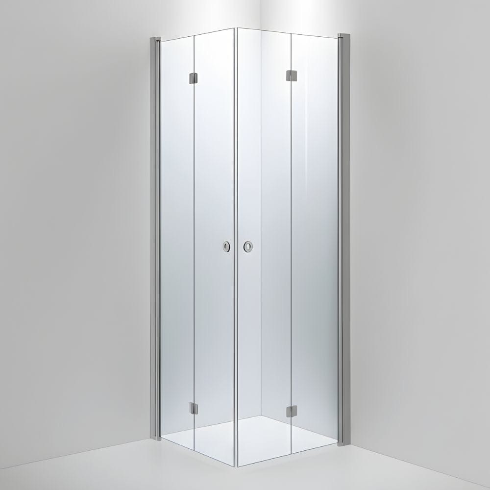 INR Dusjhjørne LINC Angel Flex Standardmål Matt aluminium / 80x80cm / Klart glass INR Iconic Nordic Rooms Dusjhjørne INR-512102988