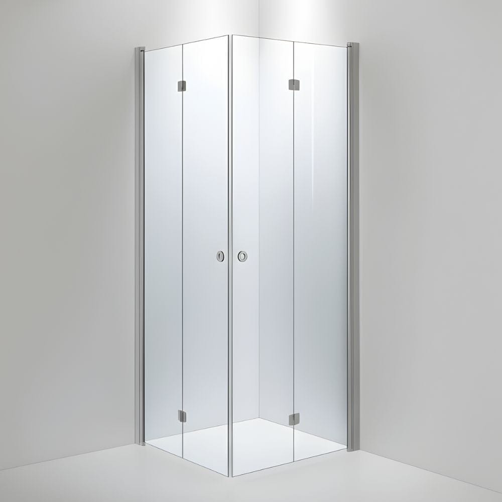 INR Dusjhjørne LINC Angel Flex Standardmål Matt aluminium / 90x90cm / Klart glass INR Iconic Nordic Rooms Dusjhjørne INR-512102999