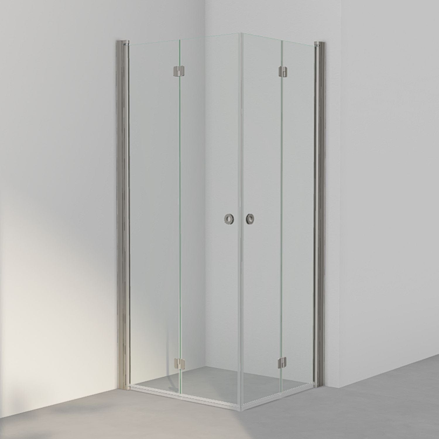 INR Dusjhjørne LINC Angel Flex Standardmål Stone / 90x80cm / Klart glass INR Iconic Nordic Rooms Dusjhjørne INR-512102498