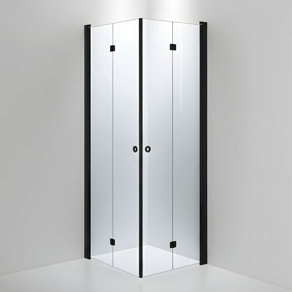 INR Dusjhjørne LINC Angel Flex Standardmål Svart matt / 90x80cm / Klart glass INR Iconic Nordic Rooms Dusjhjørne INR-512102198