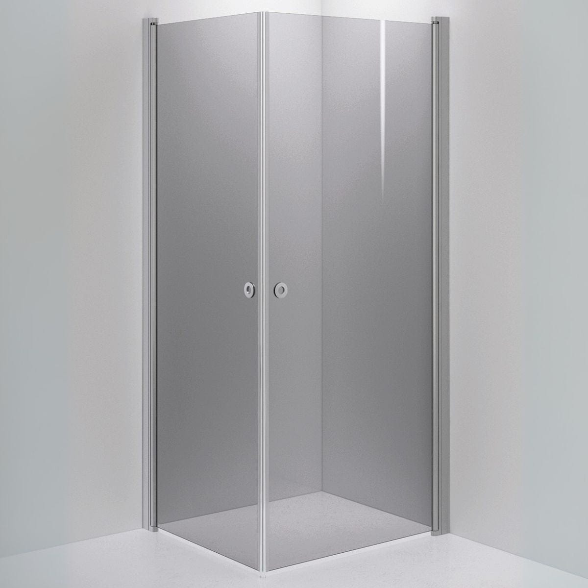 INR Dusjhjørne LINC ANGEL Grått Glass Matt aluminium / 80x90cm / Grått glass INR Iconic Nordic Rooms Dusjhjørne INR-51203989