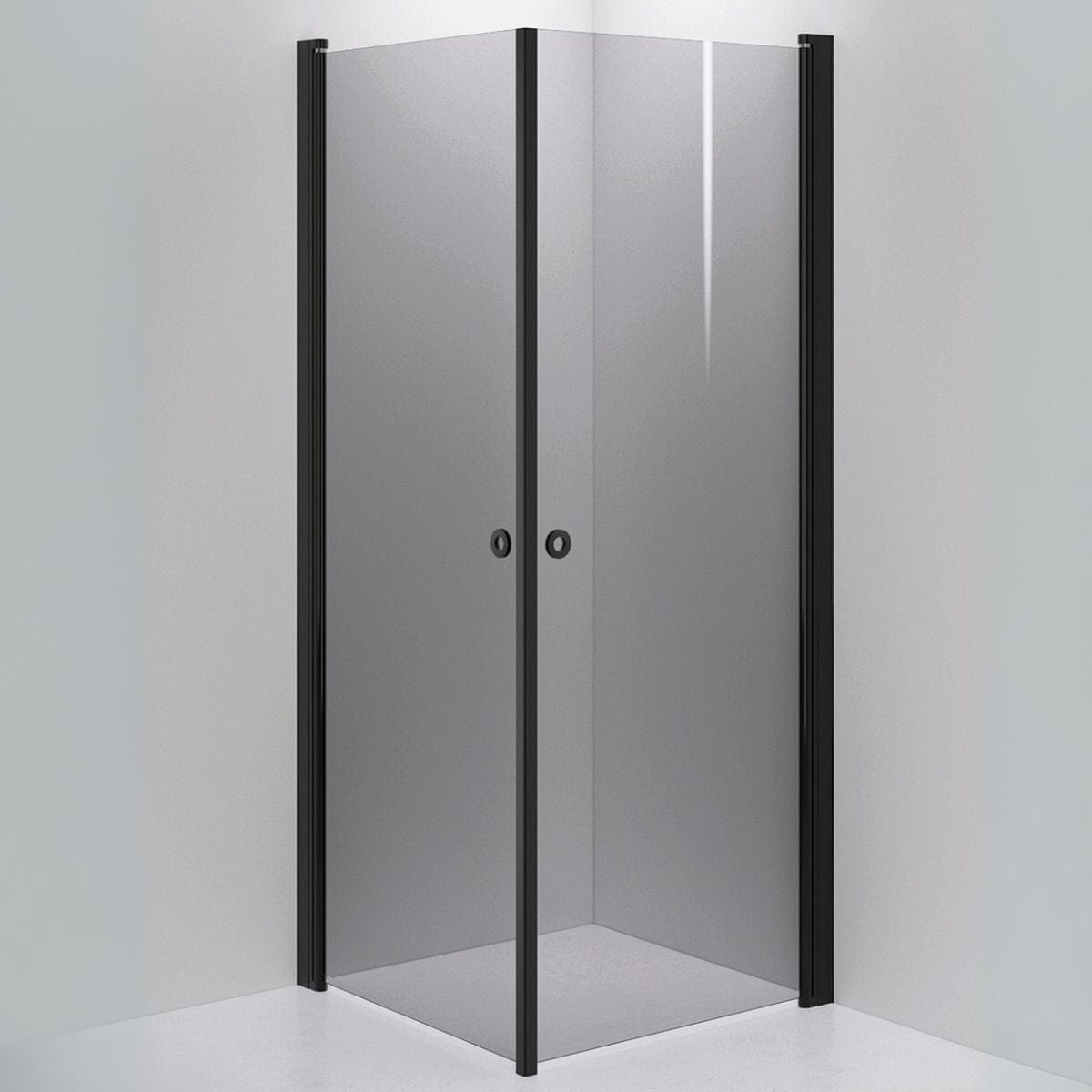 INR Dusjhjørne LINC ANGEL Grått Glass Svart matt / 80x80cm / Grått glass INR Iconic Nordic Rooms Dusjhjørne INR-51203188