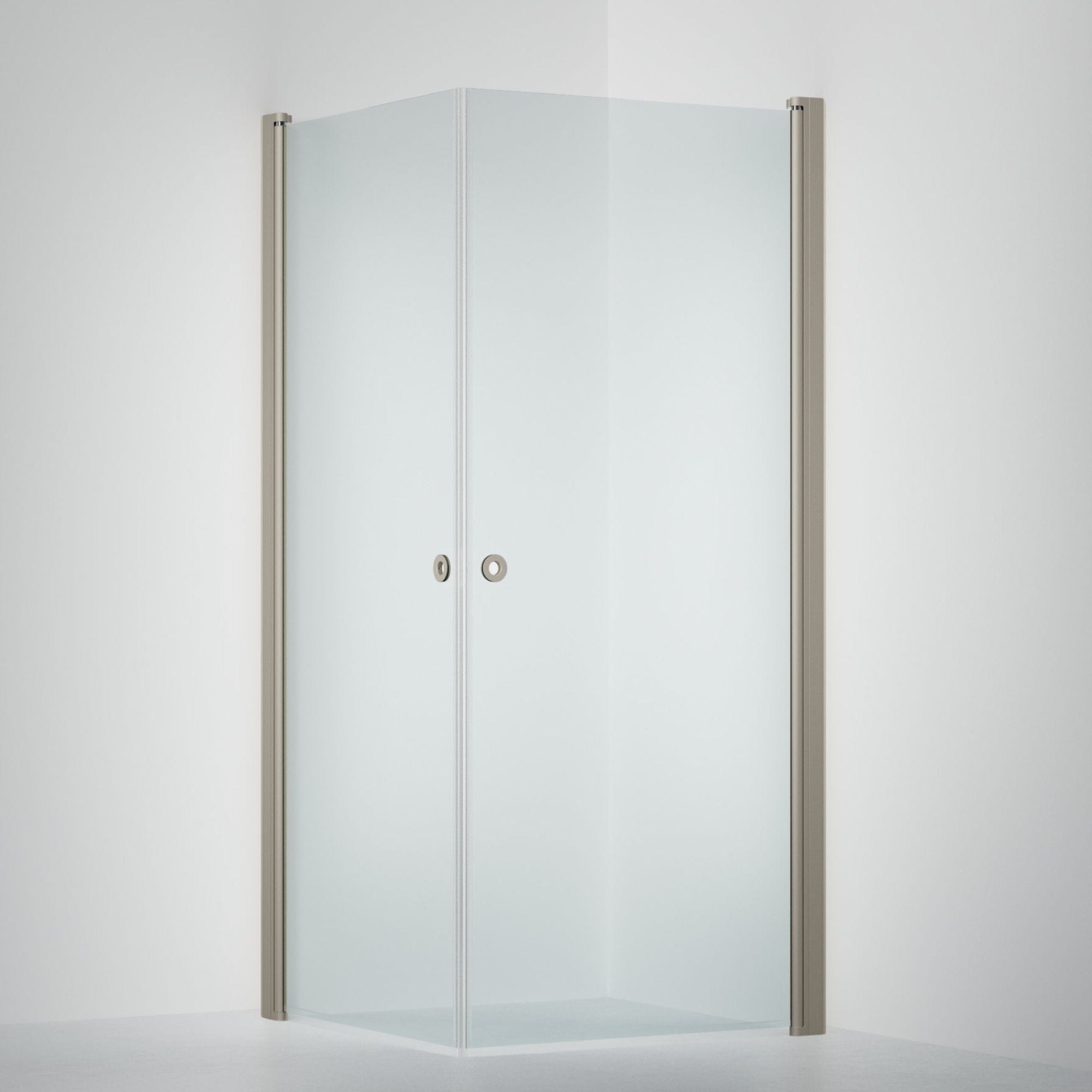 INR Dusjhjørne LINC ANGEL Klart Glass, Timeless Stone / 80x80cm / Timeless klart glass INR Iconic Nordic Rooms Dusjhjørne INR-51211488