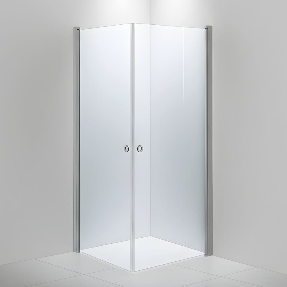 INR Dusjhjørne LINC ANGEL Måltilpasset Matt aluminium / Måltilpasset / Klart glass INR Iconic Nordic Rooms Dusjhjørne INR-51202900