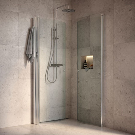 INR Dusjhjørne LINC NIAGARA Klart Glass,Timeless