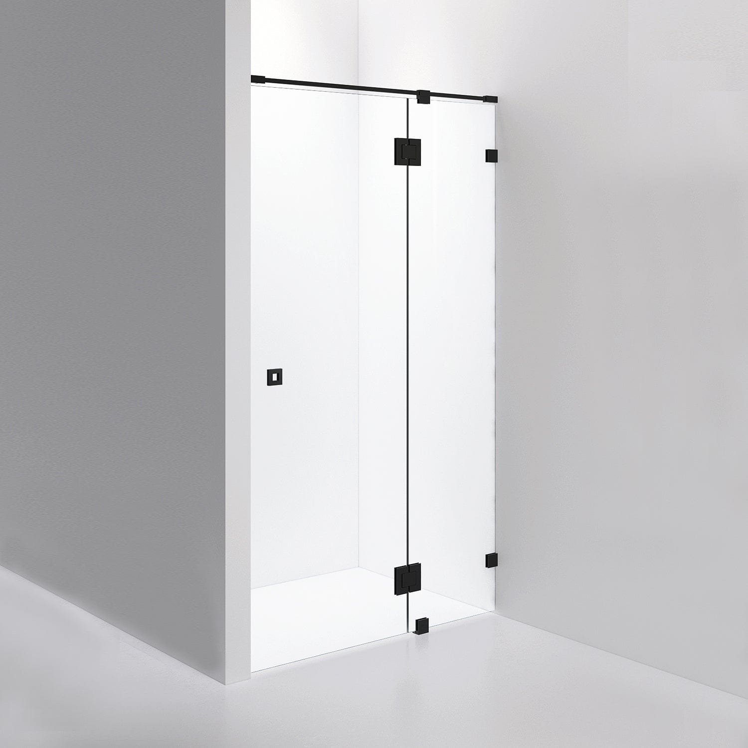 INR Dusjnisje ARC 5 Måltilpasset Svart matt / Måltilpasset / Opal klart glass INR Iconic Nordic Rooms Dusjnisje INR-10512100