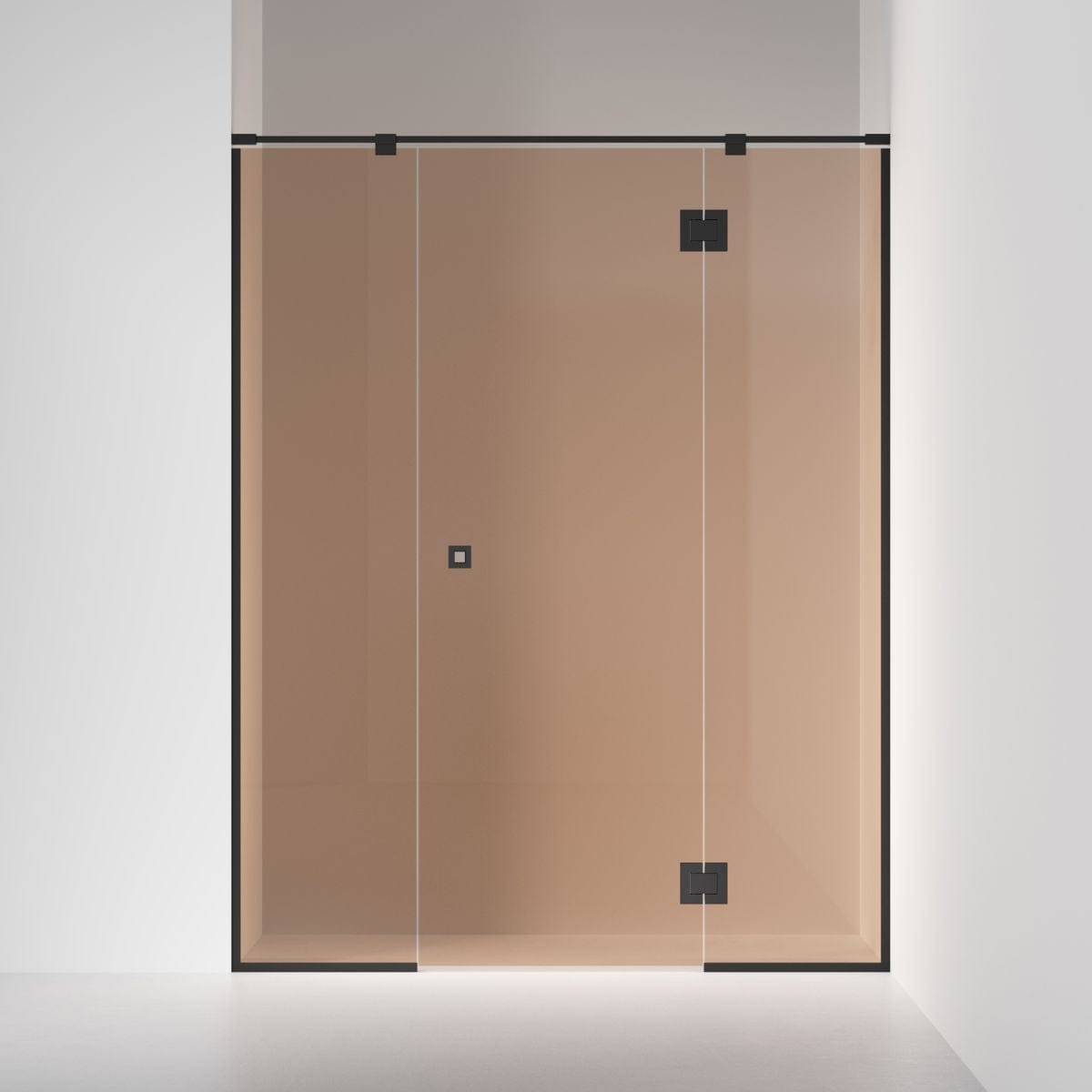 INR Dusjnisje ARC 7 Frame Måltilpasset Svart matt / Måltilpasset / Bronse glass INR Iconic Nordic Rooms Dusjnisje INR-107142100