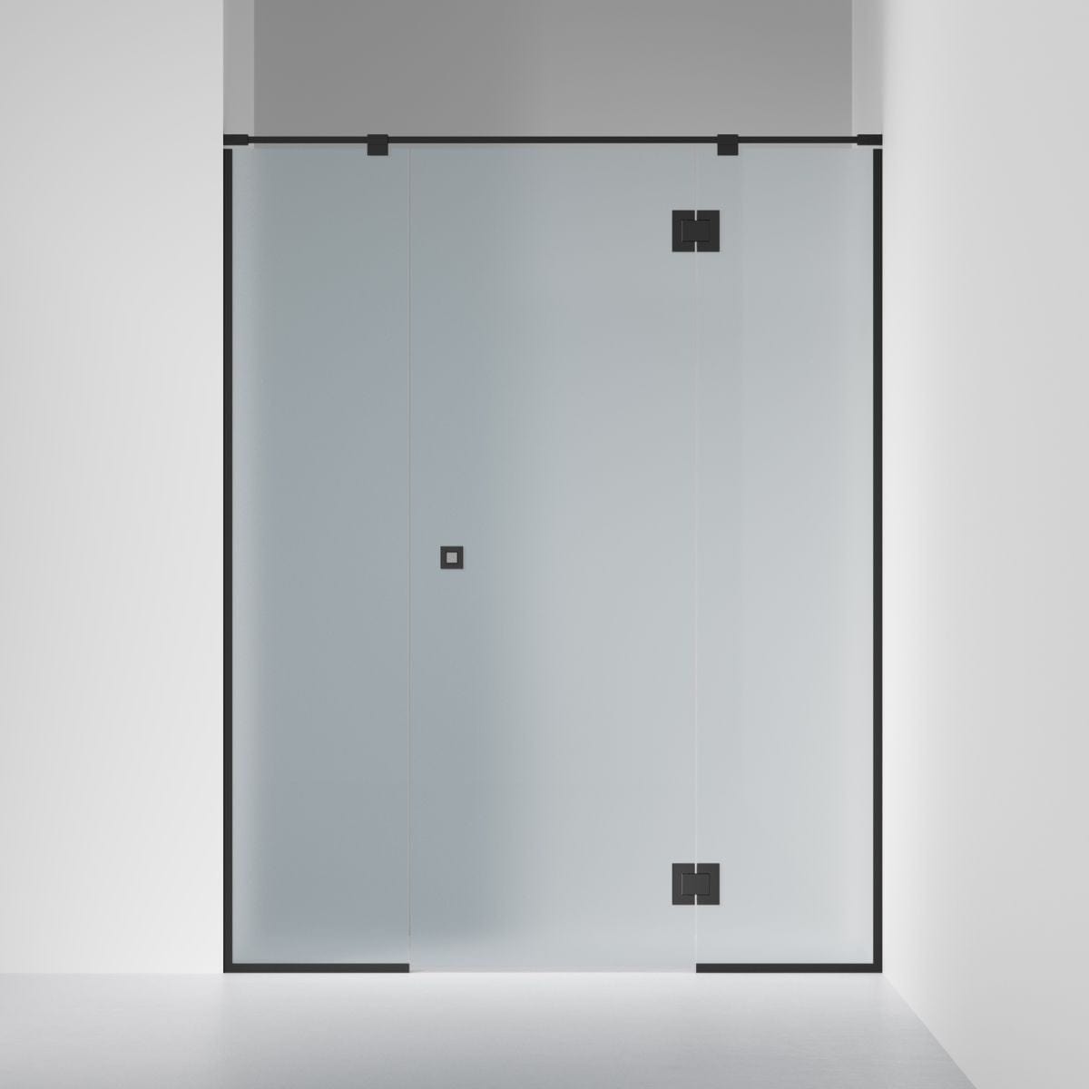 INR Dusjnisje ARC 7 Frame Måltilpasset Svart matt / Måltilpasset / Frostet glass INR Iconic Nordic Rooms Dusjnisje INR-107110100