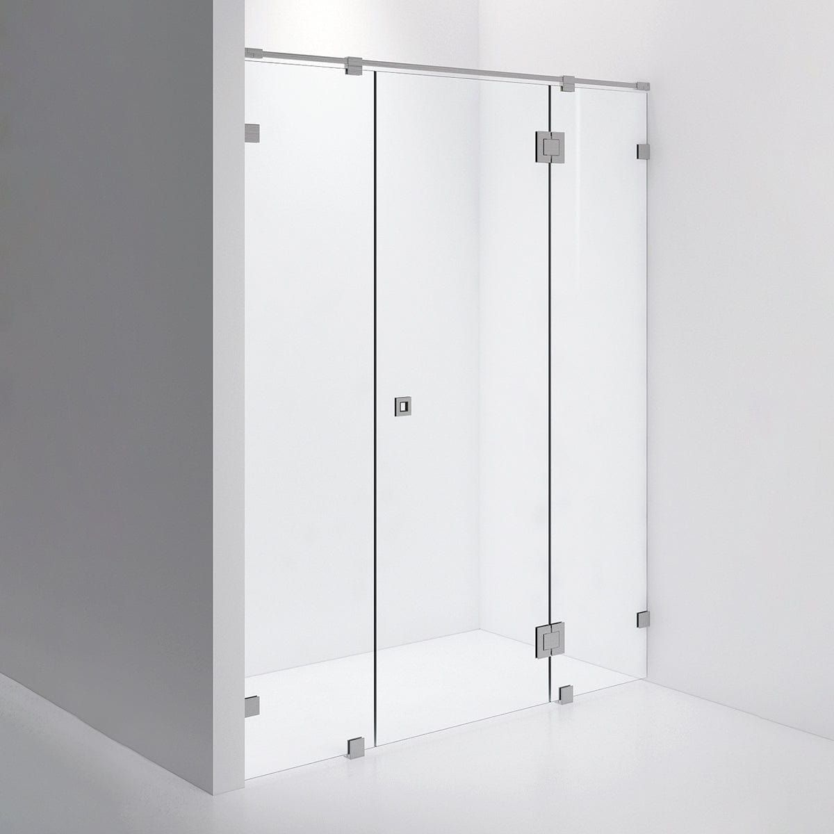 INR Dusjnisje ARC 7 Måltilpasset Brushed stainless / Måltilpasset / Opal klart glass INR Iconic Nordic Rooms Dusjnisje INR-10712400