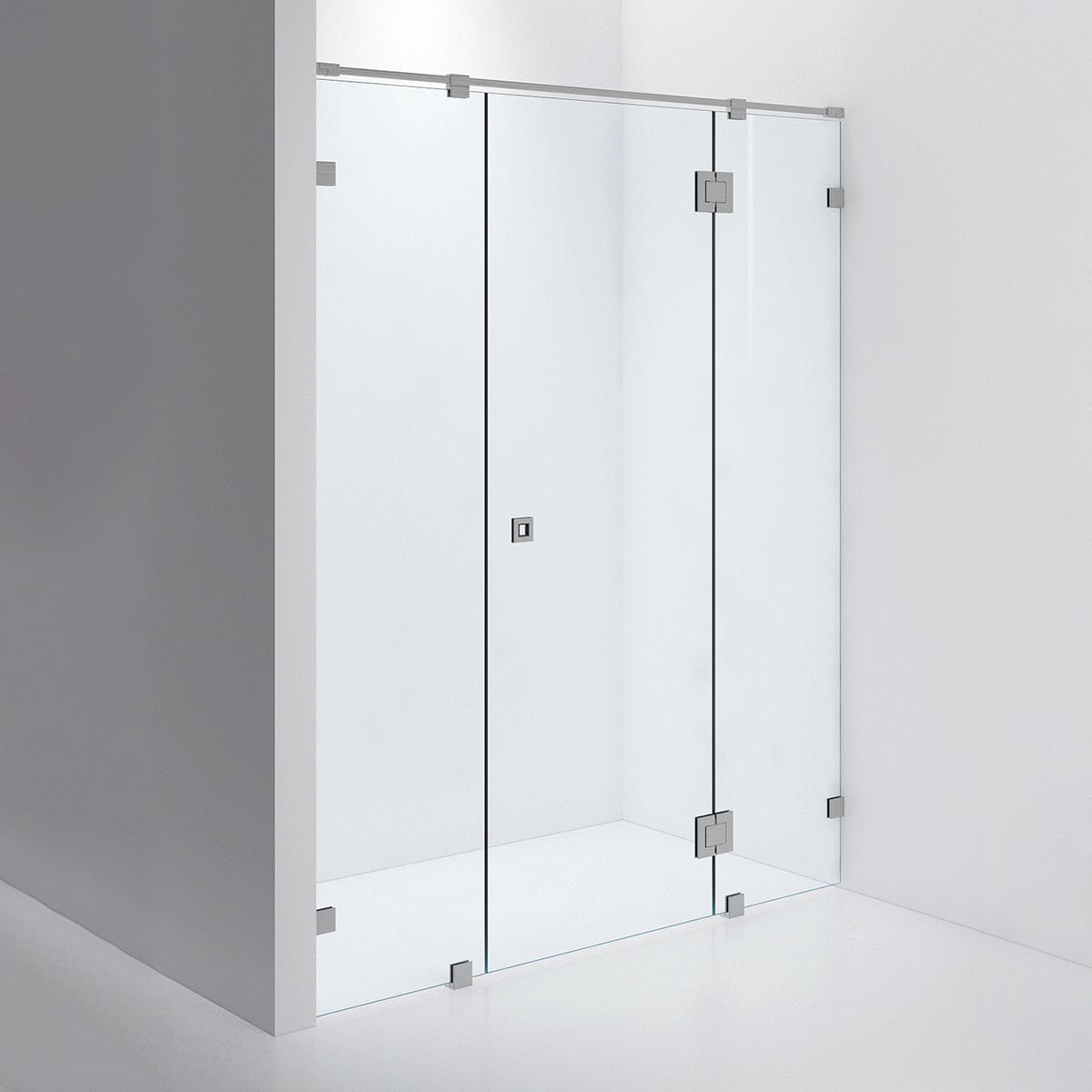 INR Dusjnisje ARC 7 Måltilpasset Brushed stainless / Måltilpasset / Timeless klart glass INR Iconic Nordic Rooms Dusjnisje INR-10711400