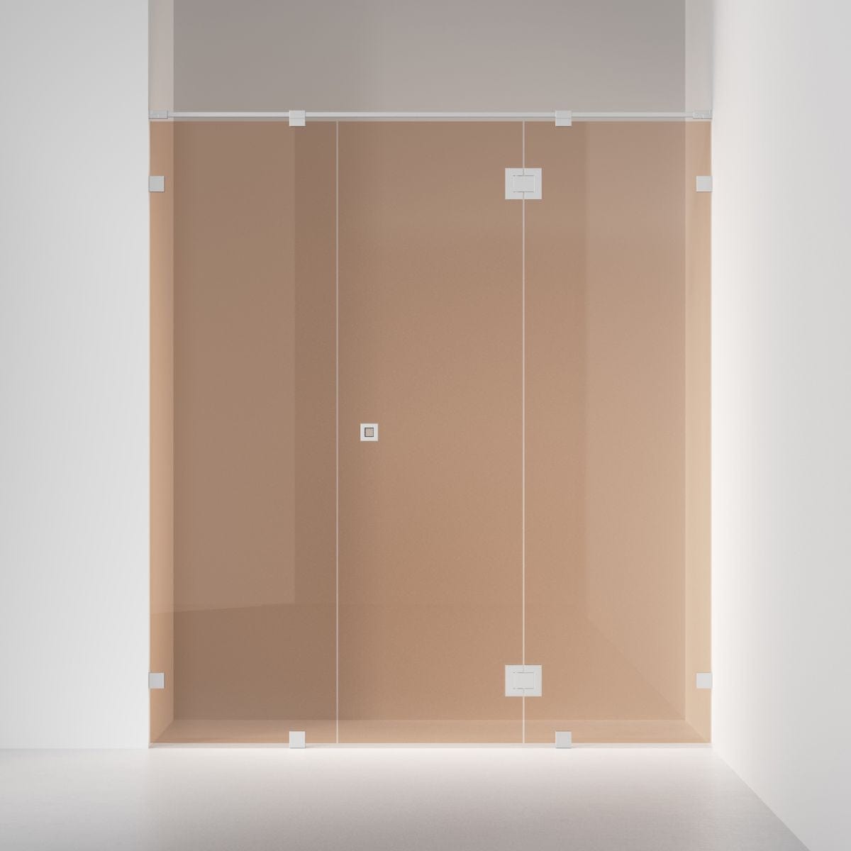 INR Dusjnisje ARC 7 Original Måltilpasset Brushed stainless / Måltilpasset / Bronse glass INR Iconic Nordic Rooms Dusjnisje INR-10742400