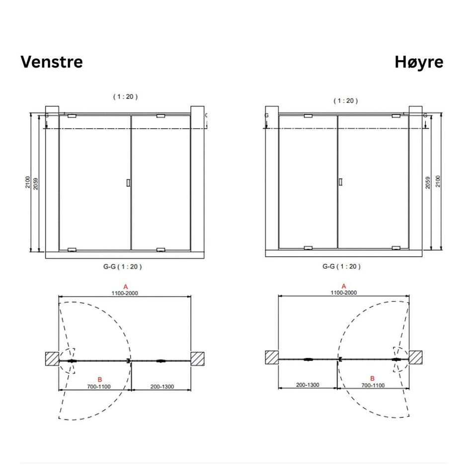 INR Dusjnisje EPIC 4 Måltilpasset INR Iconic Nordic Rooms Dusjnisje