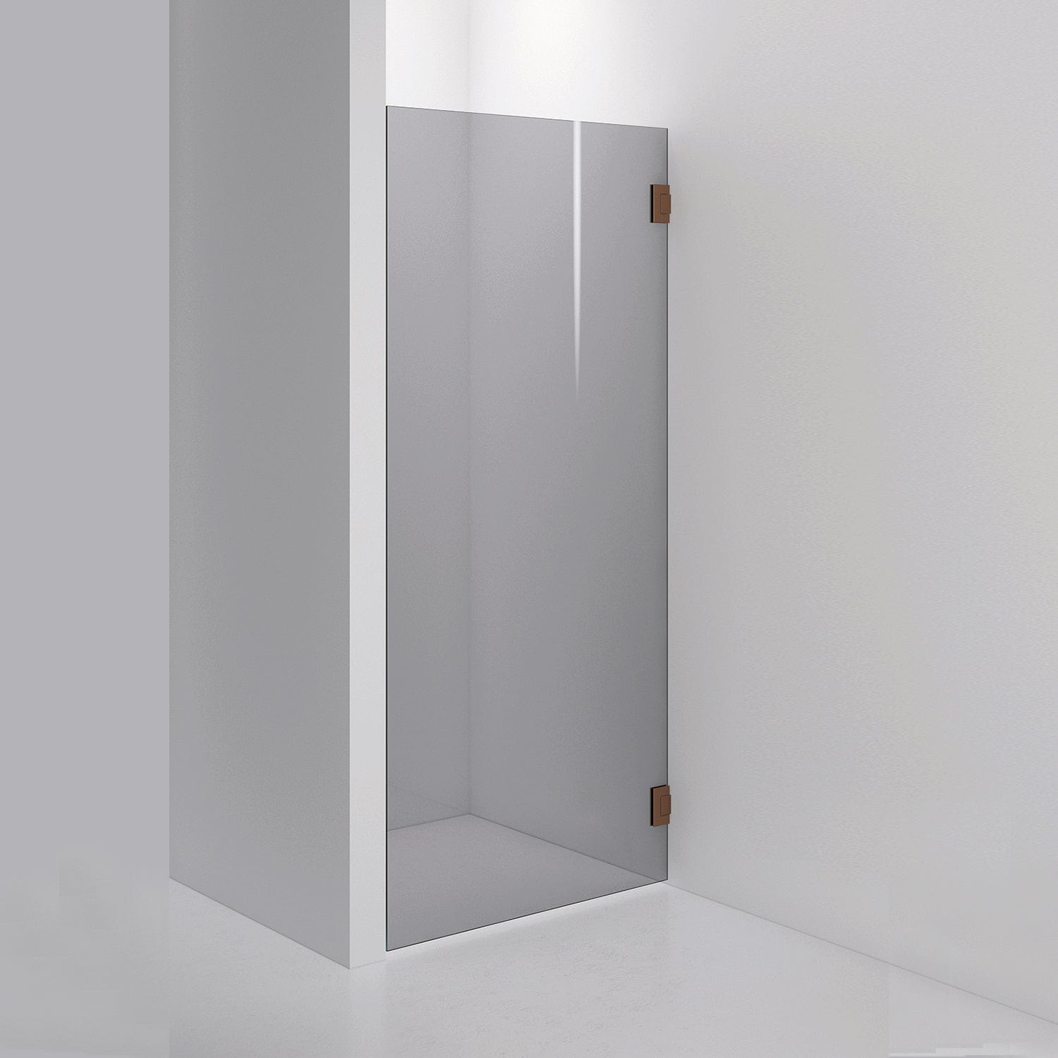 INR Dusjvegg ARC 19 Måltilpasset Brushed bronze / Måltilpasset / Grått glass INR Iconic Nordic Rooms Dusjvegg INR-11903600