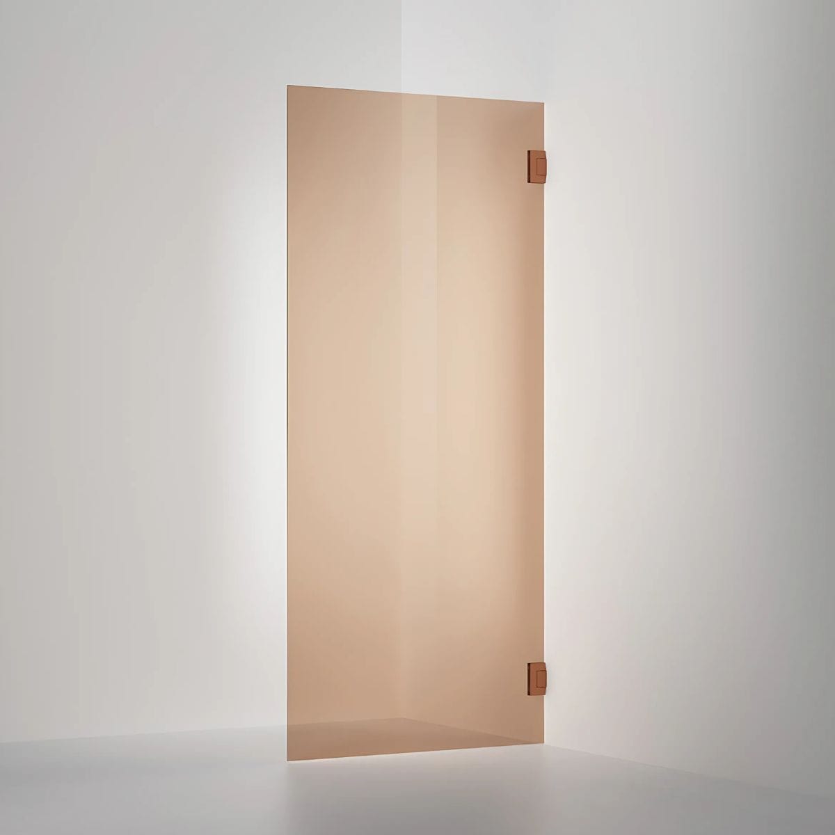 INR Dusjvegg ARC 19 Original Måltilpasset Brushed bronze / Måltilpasset / Bronse glass INR Iconic Nordic Rooms Dusjdør INR-11942600