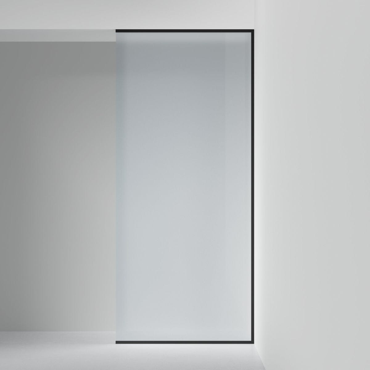 INR Dusjvegg ARC 20 Frame XL Måltilpasset Svart matt / Måltilpasset / Frostet glass INR Iconic Nordic Rooms Dusjvegg INR-120310100